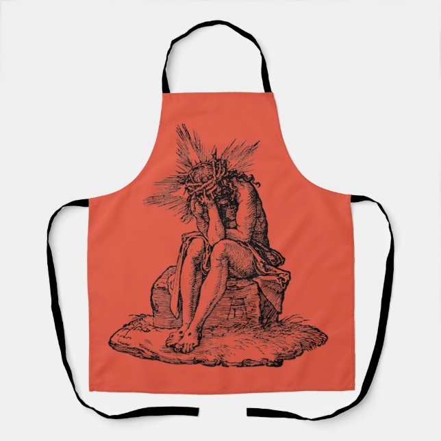 Christ as the Man of Sorrows Fine Art Apron (Front)