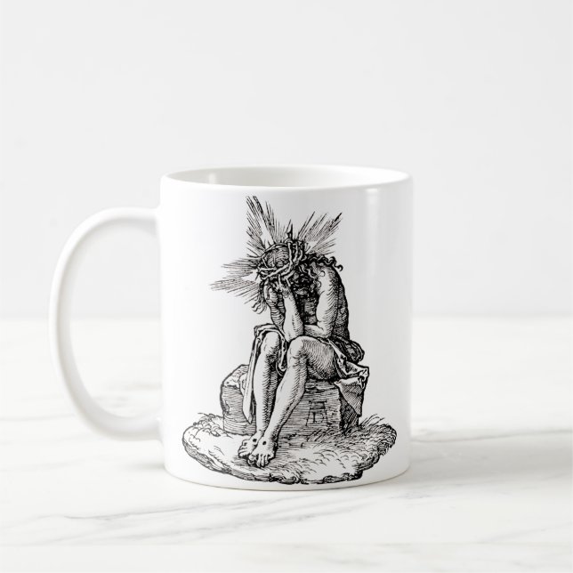 Christ as the Man of Sorrows Fine Art Coffee Mug (Left)