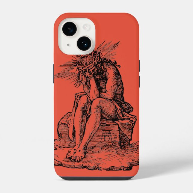 Christ as the Man of Sorrows Fine Art iPhone Case (Back)