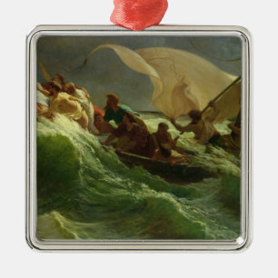 Christ Asleep in his Boat Metal Tree Decoration