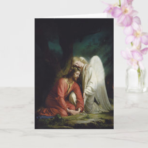 Christ at Gethsemane by Carl Bloch, Religious  Card
