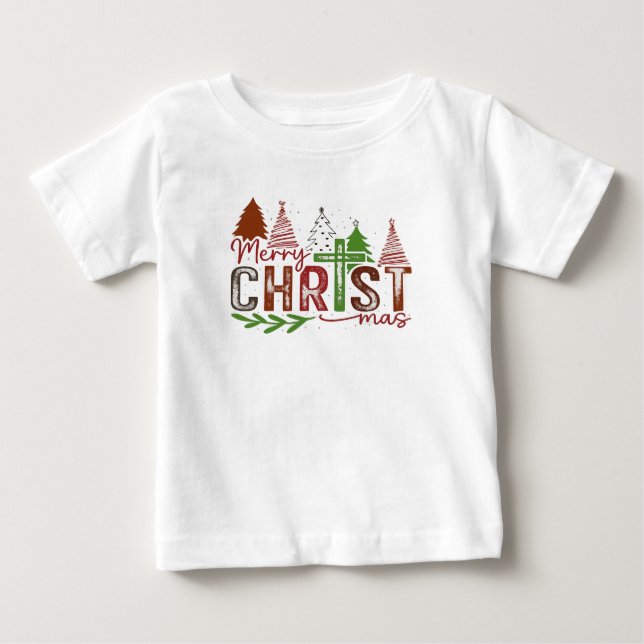Christ at the Center of Christmas Baby T-Shirt (Front)