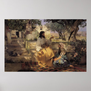 Christ at the Home of Martha and Mary Poster