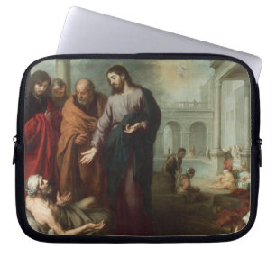 Christ at the Pool of Bethesda, 1667-70 (oil on ca Laptop Sleeve