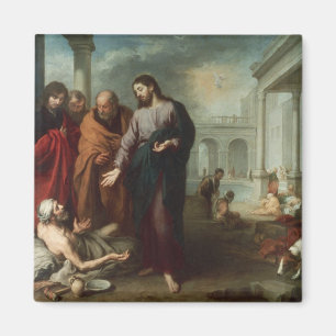 Christ at the Pool of Bethesda, 1667-70 (oil on ca Magnet