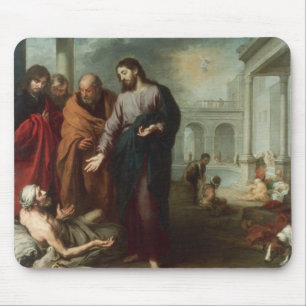 Christ at the Pool of Bethesda, 1667-70 (oil on ca Mouse Pad