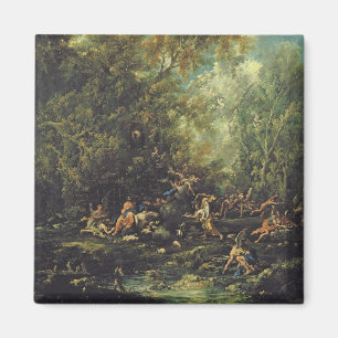 Christ Attended by the Angels, c.1725-30 (oil on c Magnet