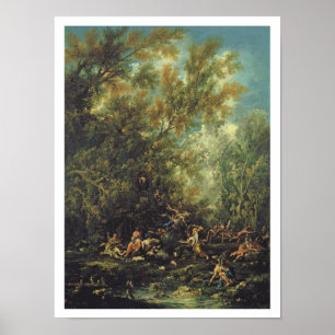 Christ Attended by the Angels, c.1725-30 (oil on c Poster