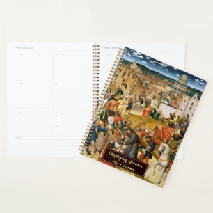 Christ Bearing the Cross Vintage Art Monogram 2026 Planner