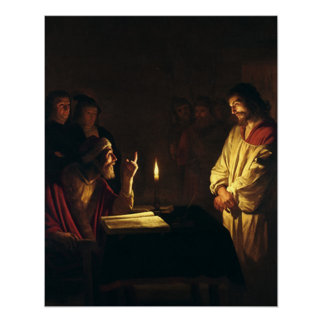 Christ before Caiaphas by Honthorst Fine Art  Poster (Front)