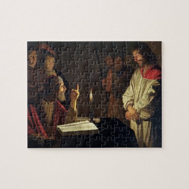 Christ Before Caiaphas (oil on canvas) Jigsaw Puzzle (Horizontal)
