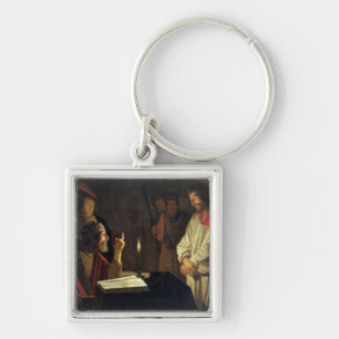 Christ Before Caiaphas (oil on canvas) Key Ring