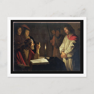 Christ Before Caiaphas (oil on canvas) Postcard