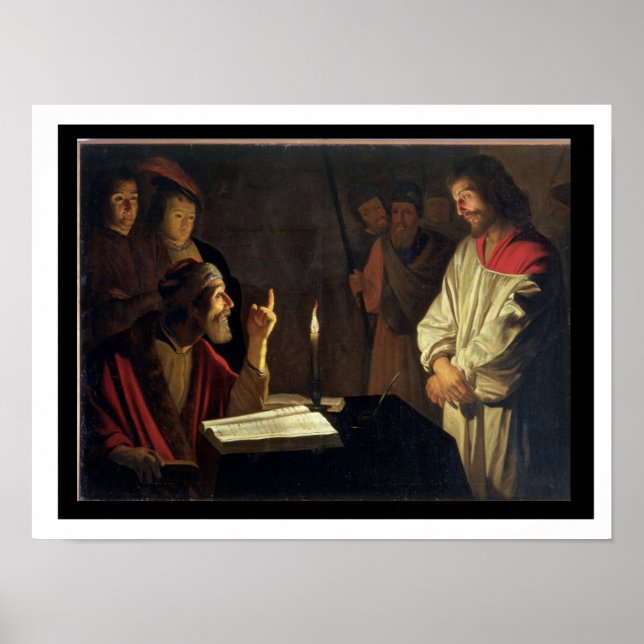 Christ Before Caiaphas (oil on canvas) Poster (Front)