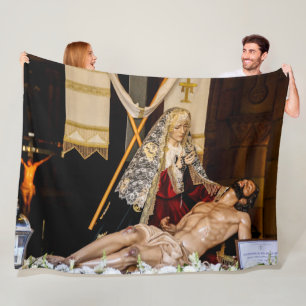 CHRIST BERORE RESURRECTION FLEECE BLANKET