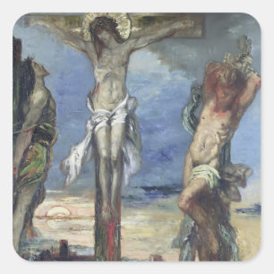 Christ between the Two Thieves, c.1870 Square Sticker