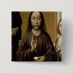 Christ Blessing 2 15 Cm Square Badge