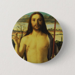 Christ Blessing by Giovanni Bellini 6 Cm Round Badge