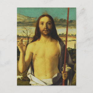 Christ Blessing by Giovanni Bellini Postcard