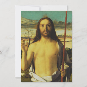 Christ Blessing by Giovanni Bellini   Thank You Card