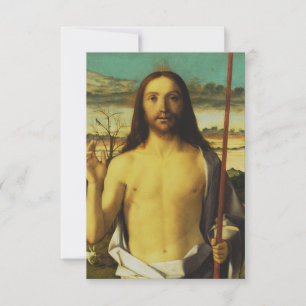 Christ Blessing by Giovanni Bellini Thank You Card