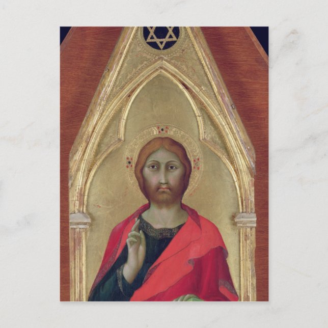 Christ Blessing, c.1325 Postcard (Front)
