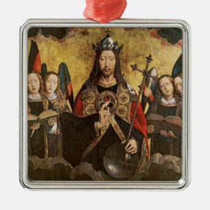 Christ Blessing, central panel from a triptych Metal Tree Decoration