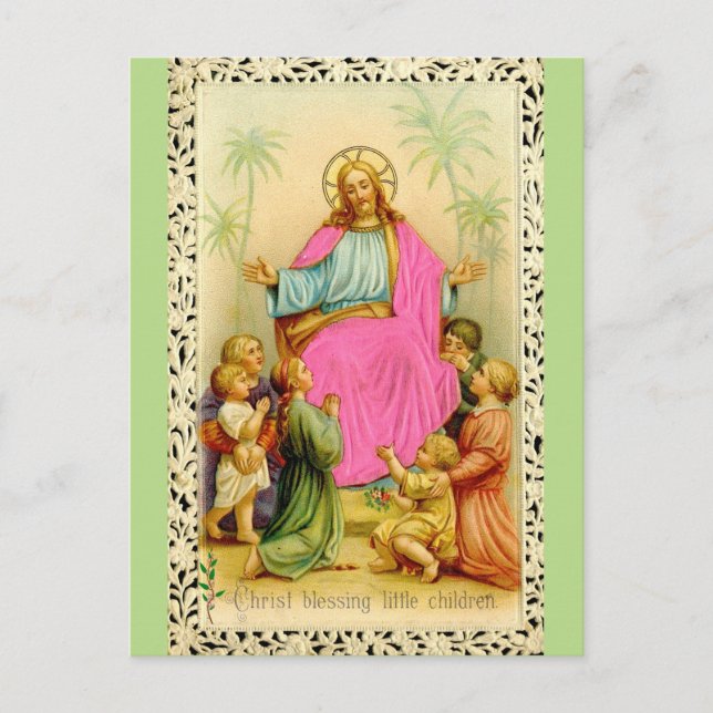 CHRIST BLESSING postcard (Front)