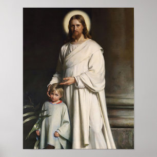 Christ Blessing the Little Child, Carl Bloch Print