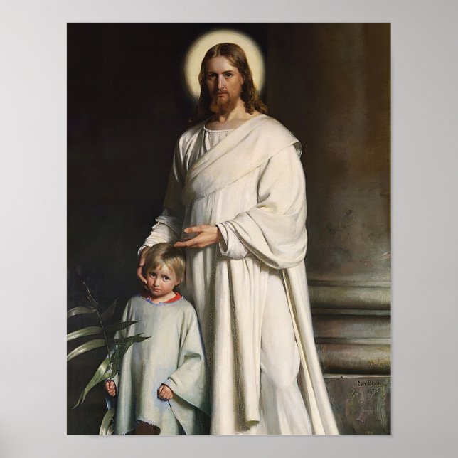 Christ Blessing the Little Child, Carl Bloch Print (Front)