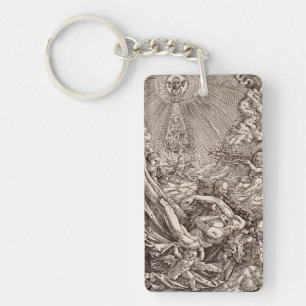 Christ Born to Heaven by Angels Key Ring