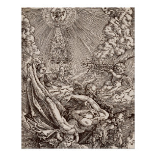 Christ Born to Heaven by Angels Poster