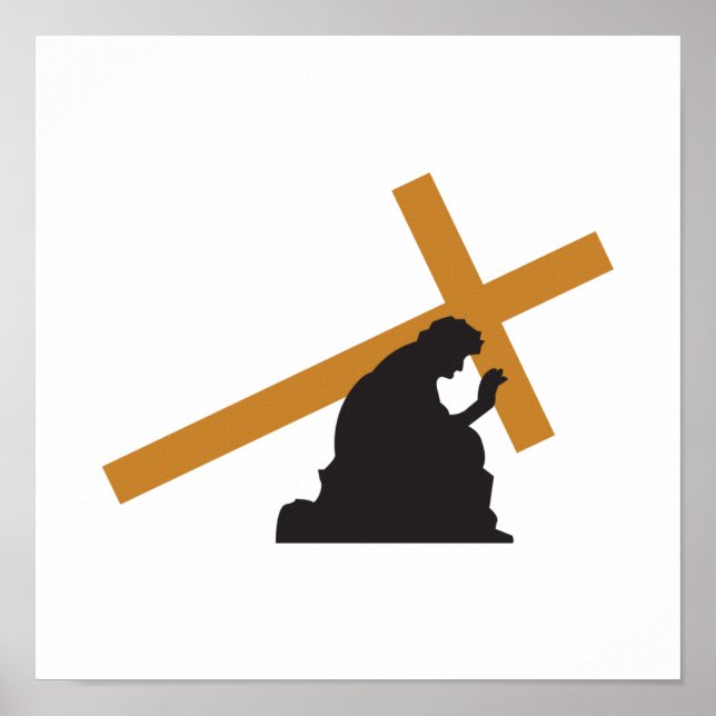 Christ carrying cross poster (Front)