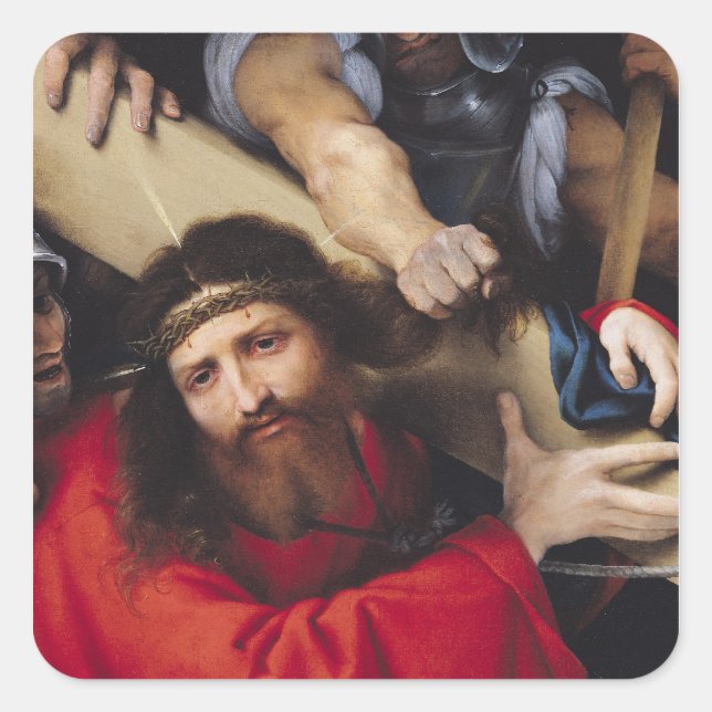 Christ Carrying the Cross, 1526 Square Sticker (Front)
