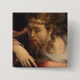 Christ Carrying the Cross, 1540-45 (oil on panel) 15 Cm Square Badge