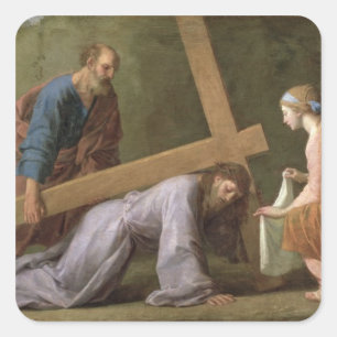 Christ Carrying the Cross, c.1651 Square Sticker