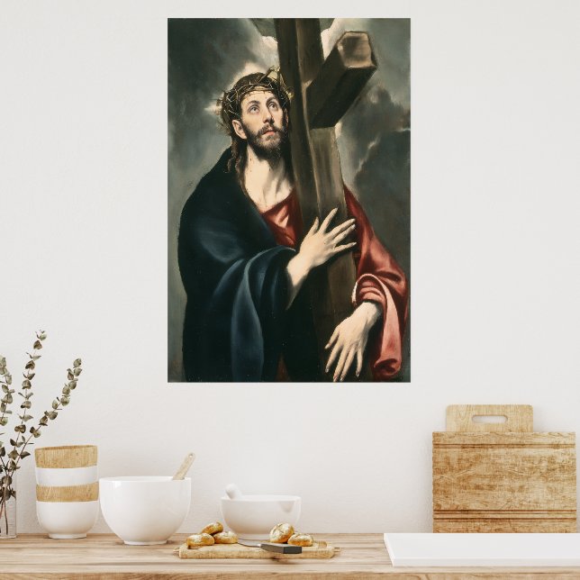 Christ Carrying the Cross (Light 2) Poster (Kitchen)