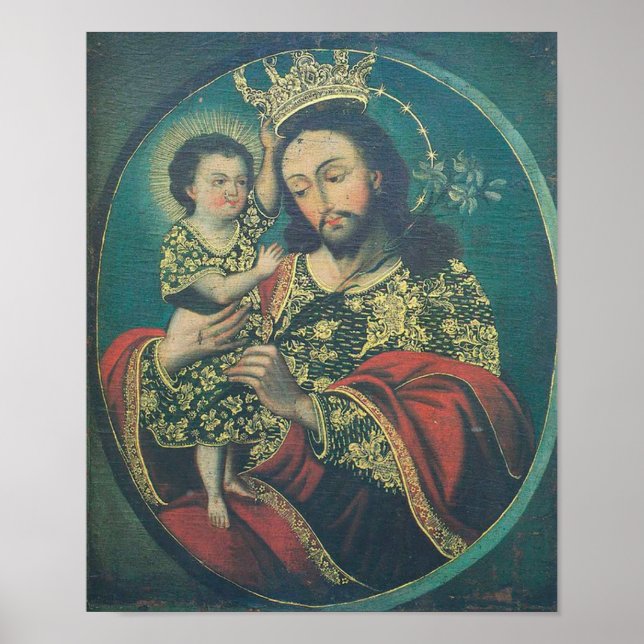 Christ Child Crowing St Joseph Poster (Front)