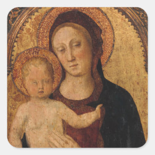 Christ Child in Arch with Mother Square Sticker