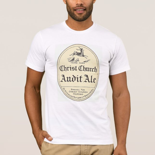 Christ Church Audit Ale Vintage Beer Label Tshirt (Front)