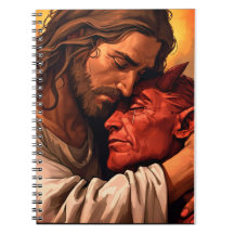 Christ Comforting Lucifer Notebook