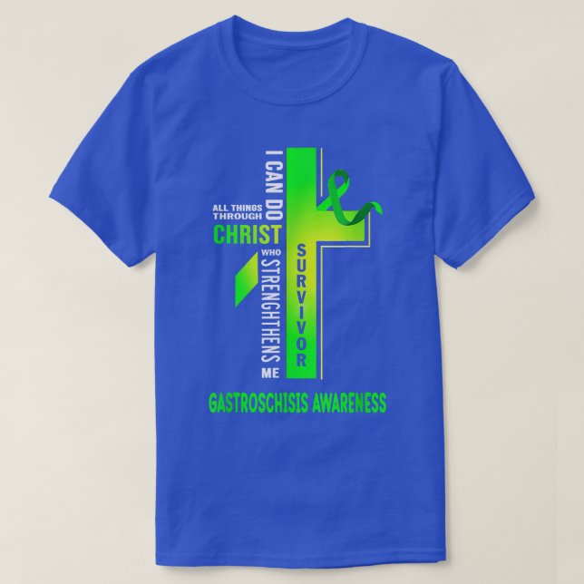 Christ Crossing Gastroschisis Awareness  T-Shirt (Design Front)