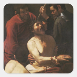 Christ Crowned by Thorns, c.1602 Square Sticker