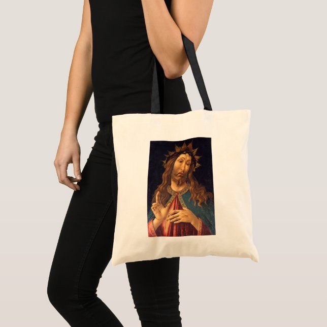Christ Crowned with Thorns by Sandro Botticelli Tote Bag (Front (Product))
