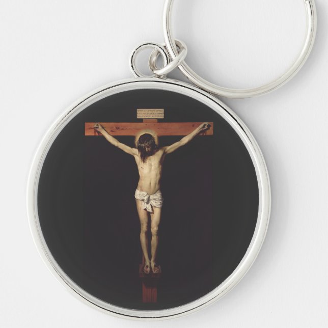 Christ Crucified by Diego Velazquez Key Ring (Front)