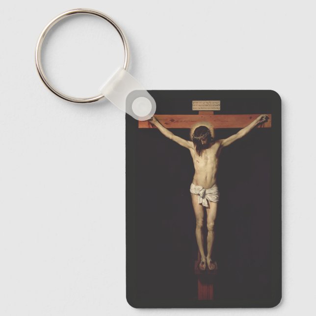 Christ Crucified by Diego Velazquez   Key Ring (Front)