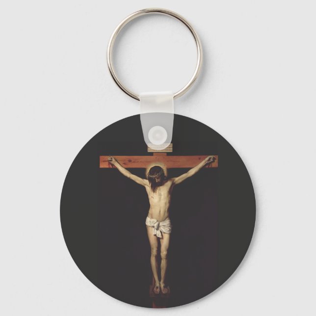 Christ Crucified by Diego Velazquez Key Ring (Front)