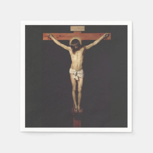 Christ Crucified by Diego Velazquez Napkin