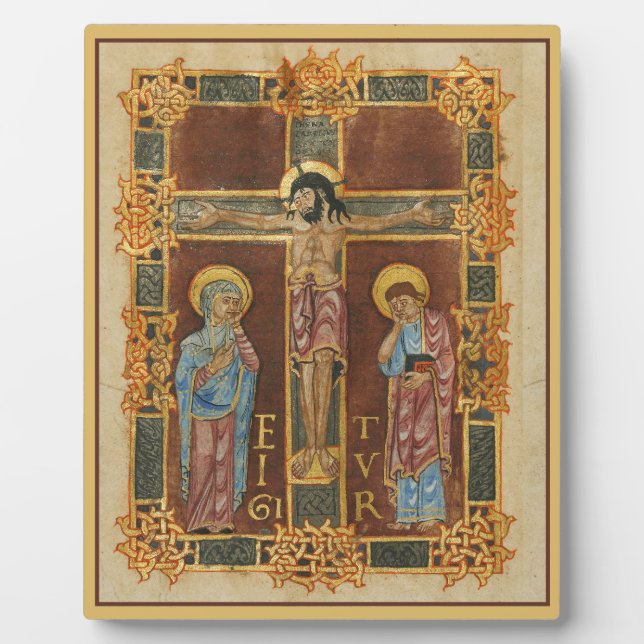 Christ Crucified Mediaeval Christian art Plaque (Front)