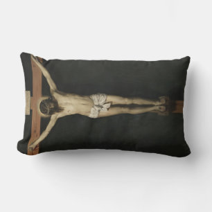 Christ Crucified on the Cross (Faith) (Velazquez) Lumbar Cushion